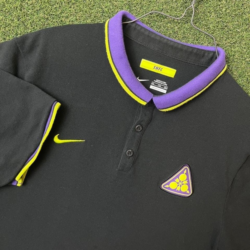 Nike Sanfrecce Hiroshima Football Club FC Soccer Black Polo Shirt Rare